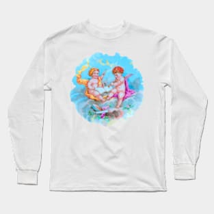 Cherubs, hover on heavenly clouds Long Sleeve T-Shirt